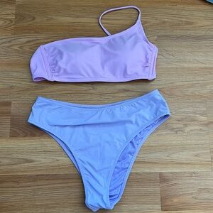 Two tone purple bikini